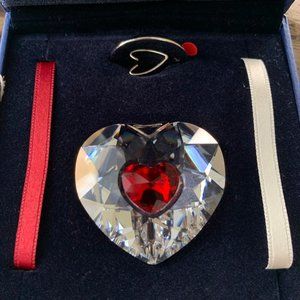 Swarovski Heart Ornament Mint In Box 629510